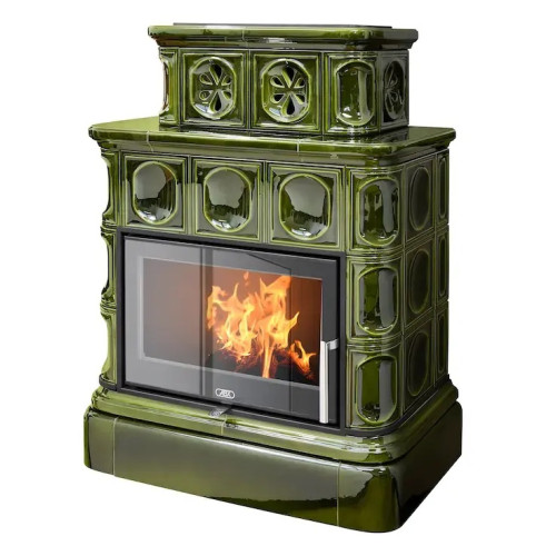 Kachlová kamna ABX Karelie exklusive, kachlový sokl, Zelená